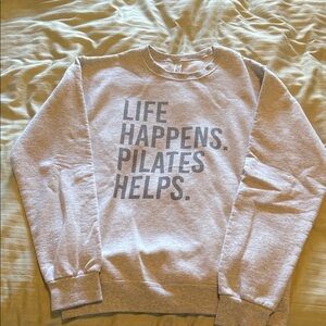 Jerzees Light Gray Crewneck with Bold Gray Text